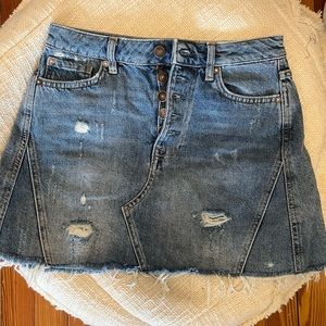 Free people denim skirt
